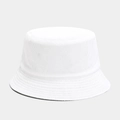 Primer plano de sombrero de pana blanco que muestra costuras detalladas y tela resistente - M (56-58cm) / Blanco