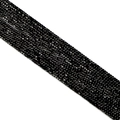 Strand of 2.5mm black cubic crystal glass beads for fashion jewelry making crafts - Black Spinel