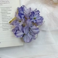 Elegant purple hydrangea flower hair claw clip on a white decorative paper background - Dark Blue Flower Banana Clip
