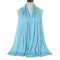Detail of light blue mercerized cotton fabric showing soft texture on a shoulder shawl - Mint Green