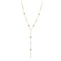 Collana a Y dorata in acciaio inossidabile con ciondoli a cuore e barra su sfondo bianco - 2# Cuore Curvo