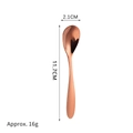 Cucchiaino da caffè in acciaio inox 304 oro rosa con finitura lucida a specchio - Oro rosa