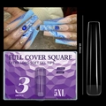 5XL extra long clear square soft gel nail tips with 12 sizes and 69.40mm length - 5XL Full Cover Square (03)