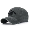 Washed dark grey baseball cap with high-quality 3D embroidered IMAGINATIONS text - Adjustable / Army Green