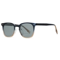 Polarized sunglasses with blue amber gradient frame and grey lenses in round design - Blue Tea Gradient / Gray Lens