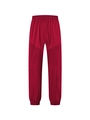 Vista dettagliata dei pantaloni jogger bordeaux con coulisse in vita e polsini elastici - S / Borgogna