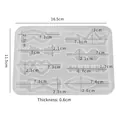 Transparante siliconen mal voor haarspelden met meerdere vormen, 16,5x11,5cm voor DIY - Nr. 8 Haarspeldvorm