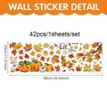 Pegatinas de ventana de otoño con calabaza y hojas de arce para acción de gracias - Juego de Otoño Calabaza Hoja de Membrillo (UV8CZL60044T_R) / 90*30cm
