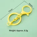 Light yellow metal lobster clasp keychain with swivel ring and 75mm length dimension - Small 8-Rotation Style / Light Yellow