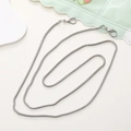 Silver metal snake chain crossbody strap with secure lobster clasps for mobile phone cases - 3.2mm Silver Snake Chain