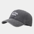 Detailed embroidery of SHIT SHOW SUPERVISOR on a washed charcoal baseball cap - Adjustable / Gray