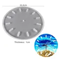 Molde de silicona redondo de 33,4 cm para reloj de resina DIY con 1 cm de grosor - Diseño Minimalista (Extra Grande)