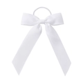 Chouchou à nœud en gros-grain blanc avec longs rubans pour filles et enfants - Blanc