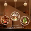 Lot de 3 suspensions lumineuses LED de Noël avec bonhomme de neige, Père Noël et sapin - Ensemble Boîte Cadeau + Bonhomme de Neige + Sapin