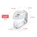 Leaf shaped silver stainless steel tablecloth clip 21g with specific dimensions - Leaf / Silver
