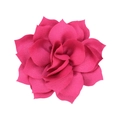 Macro detail of multi-layered 8cm rose pink fabric lotus flower for DIY hair accessories - Light Rose