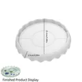 Witte siliconen mal voor golvende trays voor DIY hars, diameter 15,2cm en hoogte 2,5cm - Kantpatroon - Groot