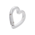 Polished silver heart-shaped spring ring connector for DIY necklaces and jewelry making - Large Heart / Silver