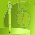 Everlasting green inkless pencil with a cute durian fruit clip for students and drawing - Small Rod HB / Durian