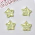 Accessori fai-da-te in resina a forma di stella con glitter dorati per custodie e mollette - Mini Giallo
