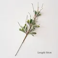 50cm artificial frosted pine branch with white berries for Christmas decoration - Christmas Arrangement D (50cm/White Berries/Frost Effect)