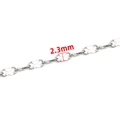 High-quality 2.3mm silver stainless steel 8-shaped link chain for DIY jewelry making - Steel Color 8-Shape Link Chain 2.3mm