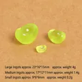Three-size luminous resin gold ingots set in translucent neon yellow for DIY decor - Luminous Green