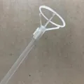 Translucent plastic balloon holder with funnel cup and hollow stick for party decor - Balloon Stick and Cup