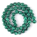 Green malachite stone beads for DIY jewelry making with distinct stripe patterns - Malachite Turquoise / 4mm/1 Piece Approximately 90 Pieces/10g
