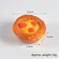 Artificial berry tart model for display, gold pastry with red berries, 8.2cm size - Raspberry Egg Tart (Single without packaging)