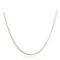 Minimalist S925 sterling silver snake chain necklace in elegant rose gold finish - Rose Gold