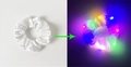 Elastico LED bianco con aspetto diurno ed effetto luminoso colorato al buio - Scrunchie Standard / Luminoso-Bianco