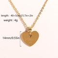 Goldene Titanstahl-Herz-Halskette mit Kocham cie-Gravur und verstellbarer 40+5cm Kette - Ich liebe dich Herz (Stil 1-Kocham cie)