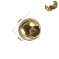 Golden spherical magnetic jewelry clasp in polished steel, 17.4mm height dimension - Shiny Ball / Magnetic / Gold