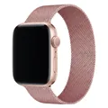 Rose gold Milanese loop metal strap compatible with Apple Watch Series 10 9 8 7 6 5 SE - 3 Rose Pink / 38/40/41/42mm