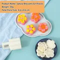 Juego de moldes manuales de 50g con diseño de flor de cerezo para repostería - 50g Flor de Cerezo (1 Molde 4 Sellos)