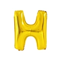Golden foil balloon in capital letter H for birthday and wedding party decorations - 32 inch / Letter H (Bold Style) / Gold