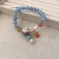 Light Blue Pearl Crystal Bracelet