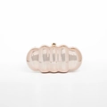 Cloud acrylic clutch bag in champagne gold featuring a unique ripple textured surface - Champagne