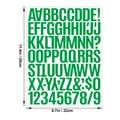 Green 1.5-inch vinyl alphabet and number stickers for DIY crafts and posters - Dark Green