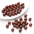 Polished red-brown sandalwood cylindrical loose beads for DIY jewelry making - Blood Sandalwood