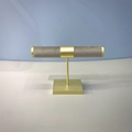 Espositore per gioielli a T dorato con cilindro in velluto grigio per bracciali - Supporto per Bracciale a T Singolo (Grigio)