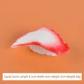 Modèle réaliste de sushi au calmar, 8,5x4x3cm, imitation alimentaire rouge et blanc - Sushi de Calmar