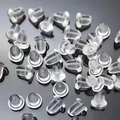 Clear silicone earring backings bullet clutch style for jewelry DIY earring accessories - 4mm Small Silicone Backs 100pcs Bagged