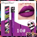 Matte dark purple lip gloss for Halloween creative makeup with skull graffiti packaging - Mauve (10#)