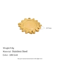 Ciondolo sole in acciaio inossidabile placcato oro 18K per gioielli fai da te - Pendente Sole (Oro)