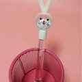 Pink creative rabbit floating sand pen with sparkling sequins and girlhood theme - White Rabbit