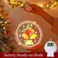 Christmas bell LED sucker lamp with warm Merry Christmas lettering and battery box - Painted Christmas Bell