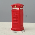 Miniature red British telephone booth model decor with dimensions 9cm height 3.5cm base - Telephone Booth
