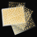 Laser-goldene Weihnachts-Nagelaufkleber mit Schneeflocken, Schneemännern und Mustern - A-17 Set Gold